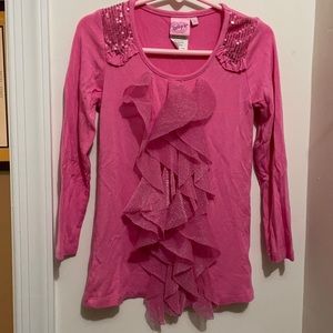 Lipstik girls pink top size 5
